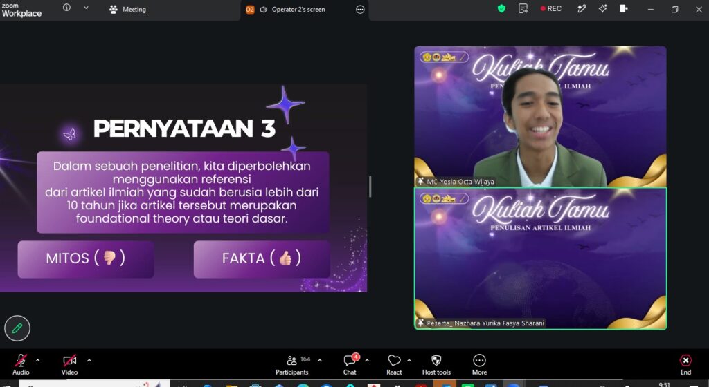 KULIAH TAMU PENULISAN ARTIKEL ILMIAH 2026: WRITE, SUBMIT, PUBLISH